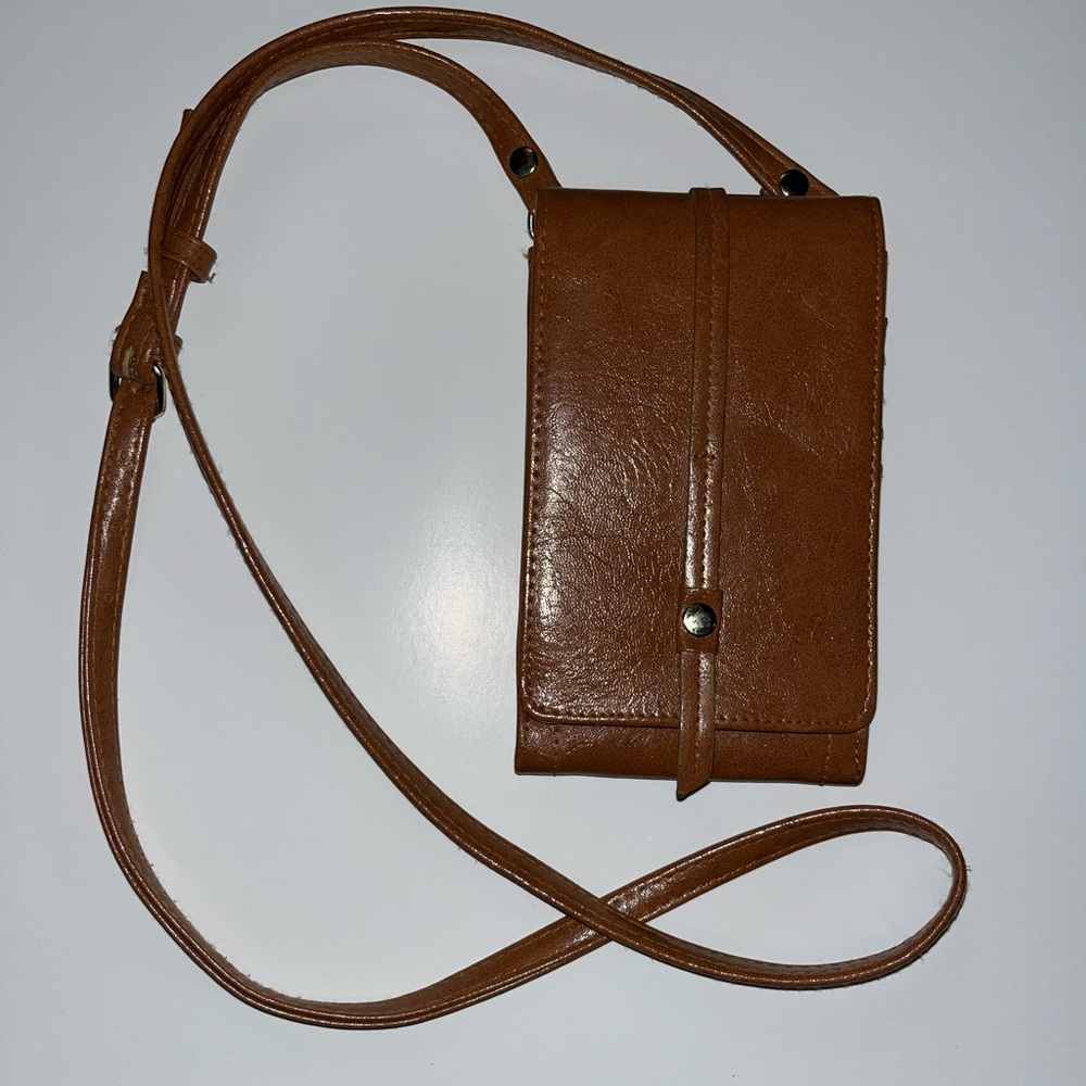 Time and Tru brown wallet crossbody purse/handbag/clutch.
